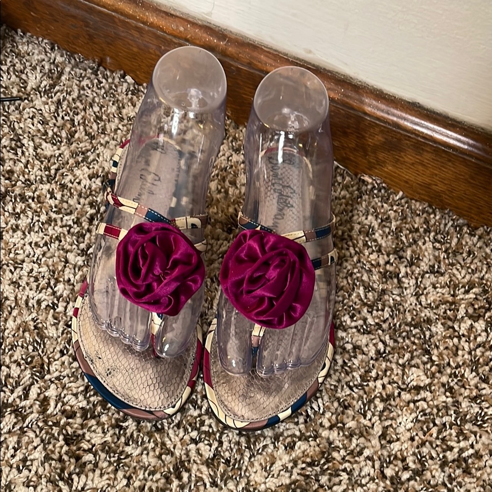Sam Edelman Sandals with Purple Floral Detail